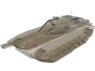 Future Tank 3D Model preview