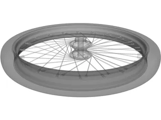 Wheel Front 20 spoke 21 inch 3D Model preview