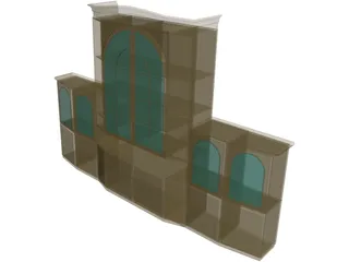 Wooden Shelf 3D Model preview