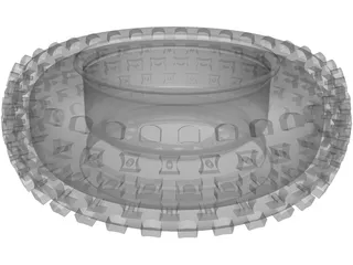 Wheel and Tire ATV Front 3D Model preview