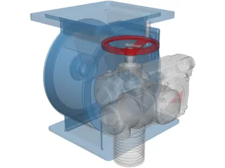 Silo Flow Control Valve 3D Model preview