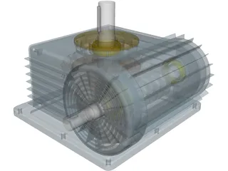Electric Motor 3D Model preview