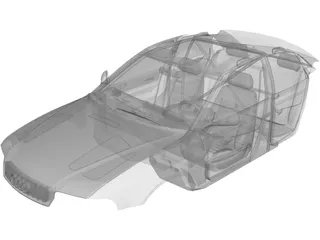 Interior Audi S4 (2000) 3D Model preview