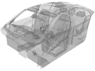Interior BMW M5 (2009) 3D Model preview