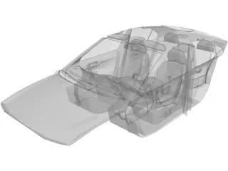 Interior Volvo S60 (2004) 3D Model preview