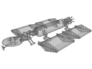 Babylon 5 Earth Alliance Freighter (Cargo) 3D Model preview