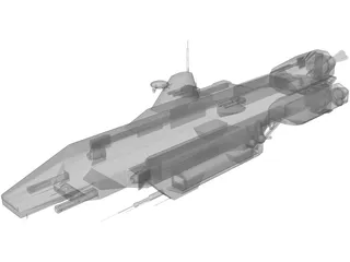 Babylon 5 Earth Force Tempest 3D Model preview