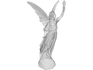 Angel Lucy Classical Statue 3D Model preview