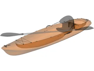 Kayak Canoe 3D Model preview