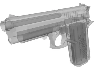 Beretta 9mm 3D Model preview