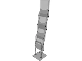 Portable Brochure Display 3D Model preview