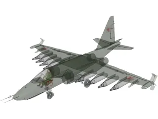 Sukhoi Su-25 Frogfoot 3D Model preview