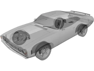 Ford Falcon XA GT 3D Model preview