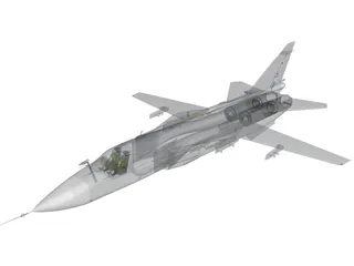 Sukhoi Su-24M Fencer 3D Model preview