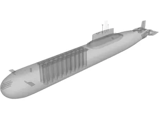 Nuclear Submarine 3D Model preview