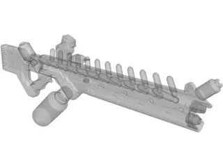 District 9 Assault Rifle 3D Model preview