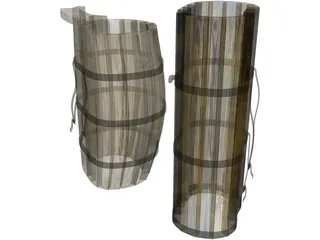 Grapes Baskets 3D Model preview