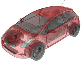 Toyota Yaris 3D Model preview