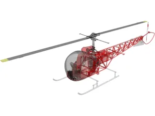 Helicopter 3D Model preview