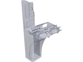 Industrial Train Control Panel 3D Model preview