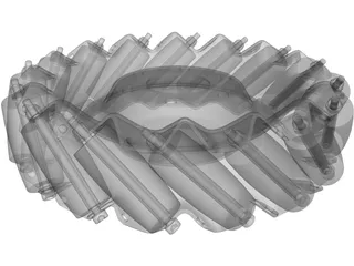 Mecanum Wheel Right 3D Model preview