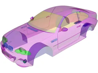 BMW M3 Body 3D Model preview