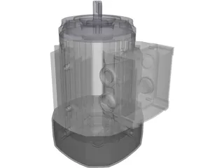 Motor GR63 0.12 0.25KW B14 3D Model preview
