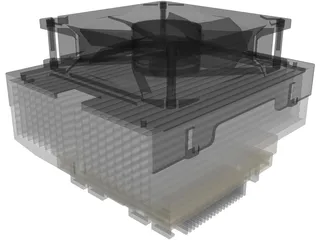Peltier Junction Cooling 3D Model preview