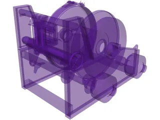 Tug Boat Towing Winch 3D Model preview
