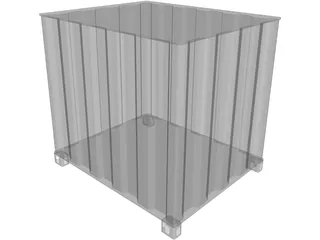 Shipping Cargo Square Container 3D Model preview