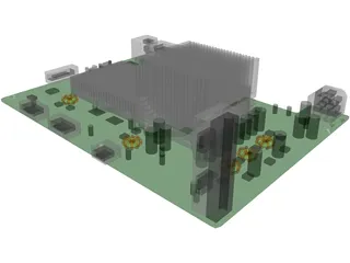 Xbox 360 Jasper Motherboard 3D Model preview