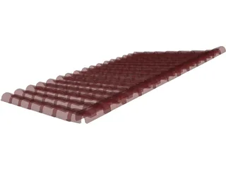 Spanish Roof Tiles 3D Model preview