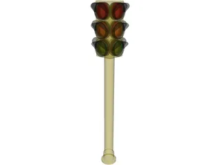 Traffic Light 3D Model preview