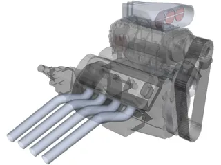 Hemi 392 Engine 3D Model preview
