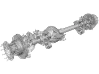 Front Axle F550 3D Model preview