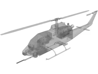 Bell AH-1 Cobra 3D Model preview