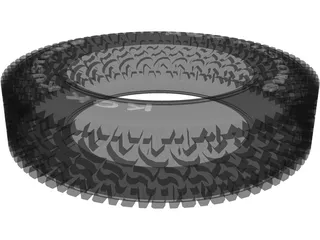 Tire KCK 35 Inch A/T 3D Model preview