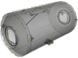 ISS Lab Module 3D Model preview
