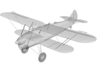 Fiat CR.42 3D Model preview