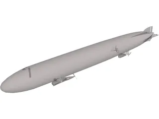 Zeppelin Airship Blimp 3D Model preview