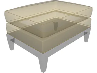 Square Taburet 3D Model preview