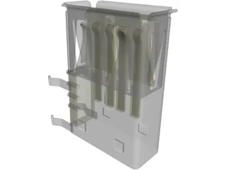Female USB Connector 3D Model preview