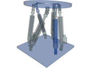 Stewart Platform 3D Model preview