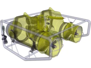 Undersea Pipeline Inspection ROV 3D Model preview