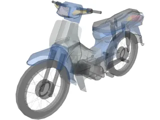 Honda C100 Dream 3D Model preview