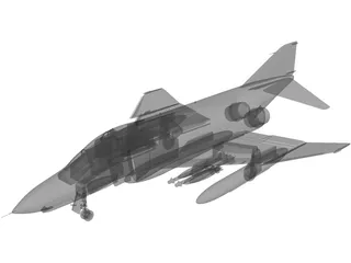 F-4 Phantom 3D Model preview
