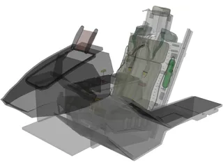 F-16 Ejection Seat 3D Model preview