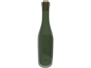 Bottle of Wine 3D Model preview