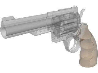 Smith and Wesson Revolver 3D Model preview