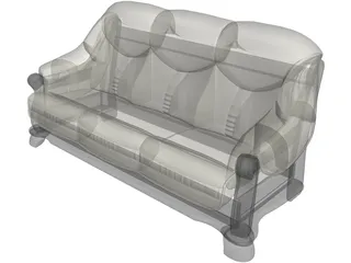 Sofa Leather 3D Model preview